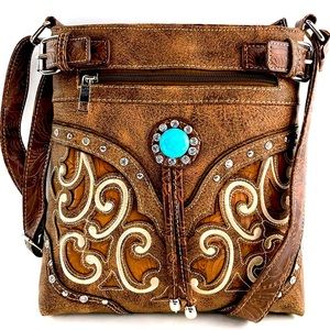 Justin West Conceal Carry Crossbody Messenger bag